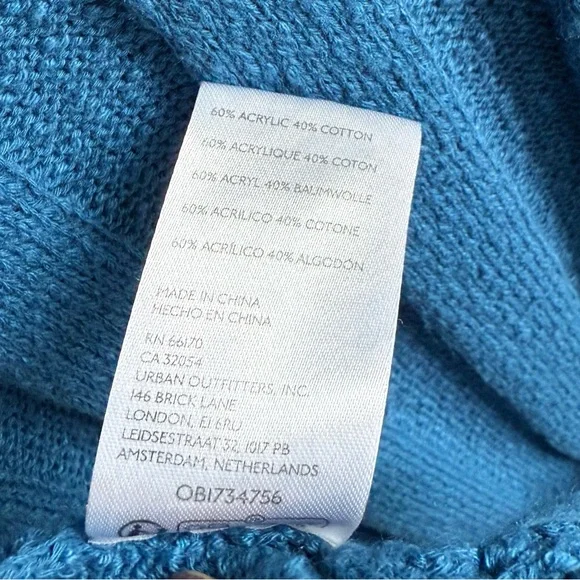 Free People Beach Theo Sweater Midi Dress Out Of The Blue S Ribbed Textured Boho - Picture 11 of 14